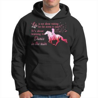 Breast Cancer Awareness Horse Ribbon Pink Hoodie | Mazezy