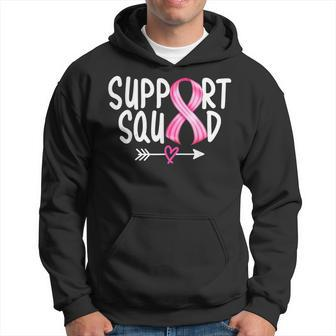 Breast Cancer Awareness Warrior Pink Ribbon Support Squad Hoodie | Mazezy