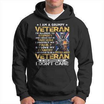 British Army Veteran Uk Grumpy Veteran Hoodie - Thegiftio UK