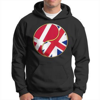 British Danish England Denmark Flag United Kingdom Denmark Hoodie - Thegiftio UK