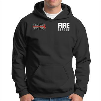 British Fire Rescue Department Fireman Uniform Uk Flag Duty Hoodie - Thegiftio UK
