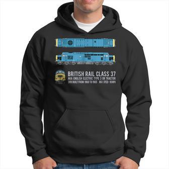British Rail Class 37 Locomotive Diagram Hoodie - Thegiftio UK