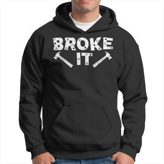 Broke It Fixed It Father Son Matching Father's Day Kid Hoodie - Seseable