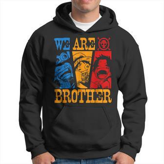 We Are Brother Ace-Sabo-Luffy Straw Hatted Pirate Graphic Hoodie - Seseable