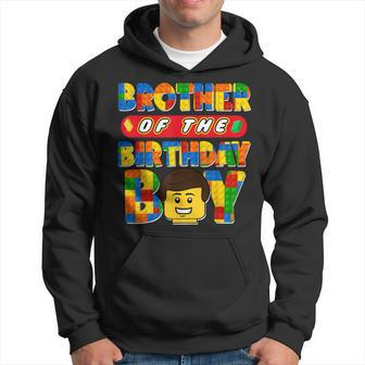 Brother Of The Birthday Boy Building Brick Family Matching Hoodie | Mazezy