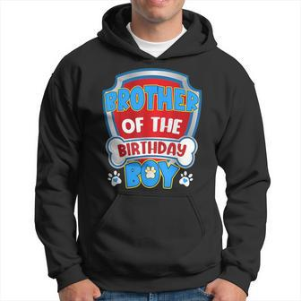 Brother Of The Birthday Boy Dog Paw Family Matching Hoodie - Seseable