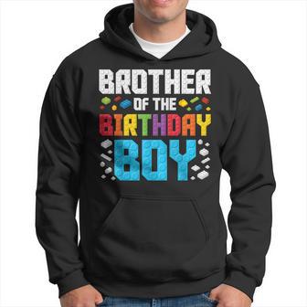 Brother Of The Birthday Boy Master Builder Building Blocks Hoodie - Seseable