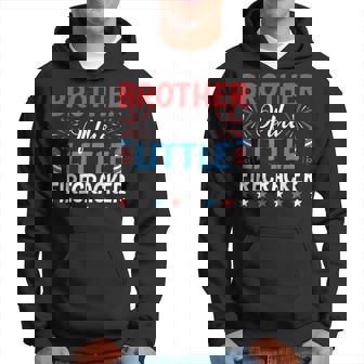 Brother Of The Little Firecracker 4Th Of July Birthday Hoodie - Thegiftio UK