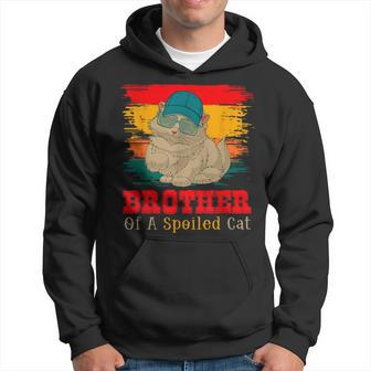 Brother Of A Spoiled Cute Cat Father's Day Cat Sunglasses Hoodie - Monsterry DE