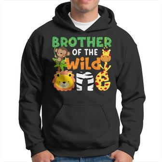 Brother Of The Wild One Zoo Theme Bday Safari Jungle Animals Hoodie - Monsterry