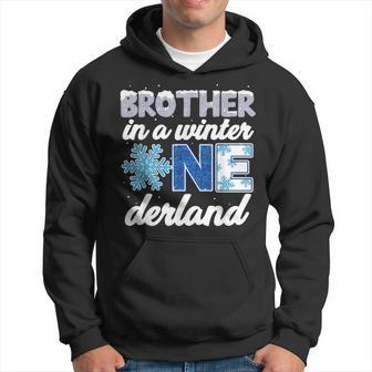 Brother In A Winter Onederland 1St Birthday Party Decoration Hoodie - Thegiftio UK