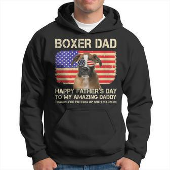 Brown Boxer Dad Happy Fathers Day To My Amazing Daddy Dog Hoodie - Thegiftio UK