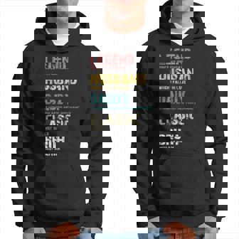 Bruh Best Dad Ever Legend Daddy Grandpa Father's Day Vintage Hoodie - Thegiftio UK