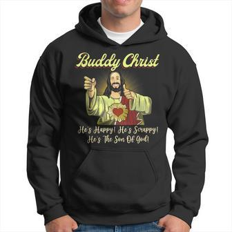 Buddy A Christ Christmas He Happy Scrappy The Son Of God Hoodie - Thegiftio UK