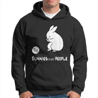 Bunnies Over People Cute Bunny Rabbit Casual Hoodie - Monsterry DE