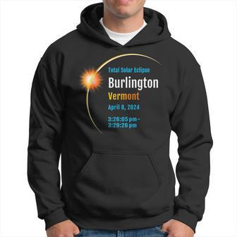Burlington Vermont Vt Total Solar Eclipse 2024 1 Hoodie - Monsterry