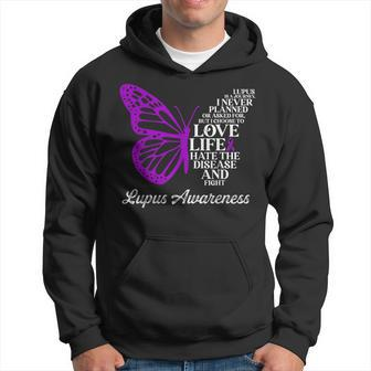 Butterfly Purple Systemic Lupus Erythematosus Awareness Hoodie | Mazezy UK