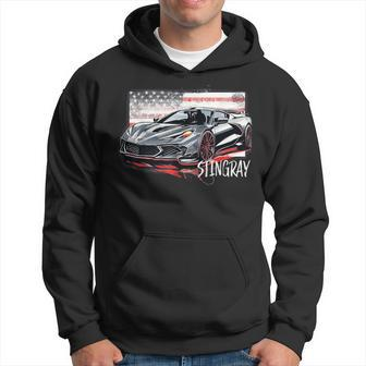 C8 American Muscle V8 Supercar Stingray Cool Vette Mechanic Hoodie - Monsterry CA