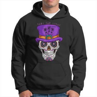 Cabo San Lucas Sugar Skull & Hat Souvenir Hoodie - Monsterry UK