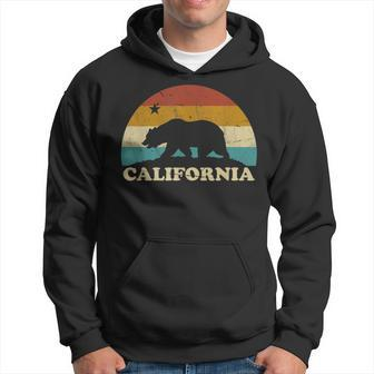California Retro Vintage Bear Flag 70S Hoodie - Seseable