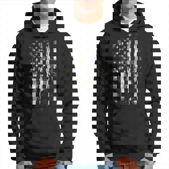 Camo American Flag Deer Elk Buck Hunting Usa Hunter Hoodie | Mazezy