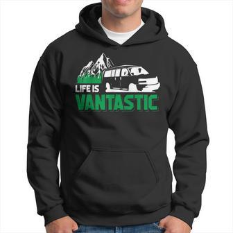 Camper Van Travel Life Is Vantastic Traveler Vanlife Hoodie - Monsterry UK