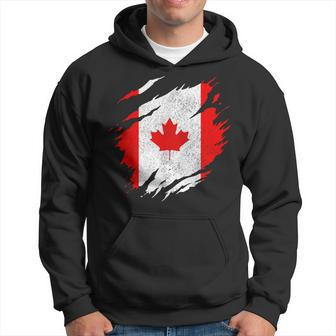 Canada Canadian Flag Vintage Hoodie - Seseable