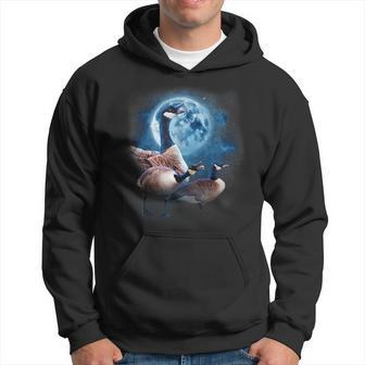 Canadian Goose Howling At The Moon Silly Goose Hoodie - Monsterry