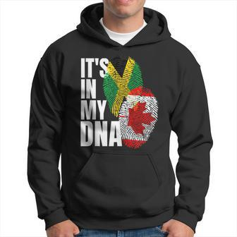 Canadian And Jamaican Mix Dna Flag Heritage Hoodie - Monsterry UK