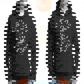 Captain Papaw Boat Sailing Boating Vintage Anchor Hoodie - Thegiftio UK