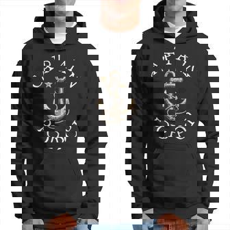 Captain Pop-Pop Boat Sailing Boating Vintage Anchor Poppop Hoodie - Thegiftio UK