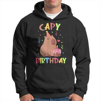 Capy Birthday Capybara Animals Boys Girls Bday Hoodie - Monsterry