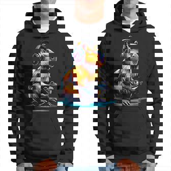 Capybara Capybara Rodent & Video Games Lover Hoodie - Thegiftio UK