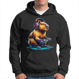 Capybara Capybara Rodent & Video Games Lover Hoodie - Thegiftio UK