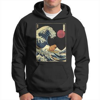 Capybara Kanagawa Wave Surf Animal Hoodie - Thegiftio UK