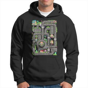 Car Road On Dad Back Fathers Day Play With Son Hoodie - Thegiftio UK