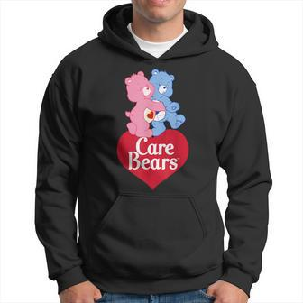 Care Bears Love-A-Lot Bear & Grumpy Valentine Hug Logo Hoodie - Monsterry UK
