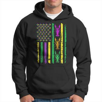 Carnival Mardi Gras Usa American Flag Crawfish Parade Outfit Hoodie | Mazezy