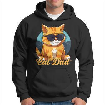 Cat Dad Cat Lover Cat Daddy Dad Fathers Day Hoodie - Thegiftio UK