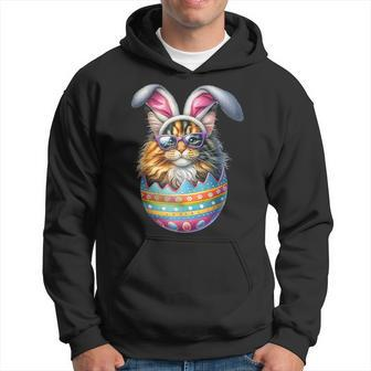 Cat Lover Easter Egg Happy Easter Bunny Ears Hoodie | Mazezy