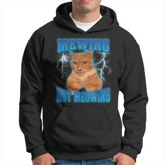 Cat Mewing Meme Cat Mewing Not Meowing Hoodie - Monsterry