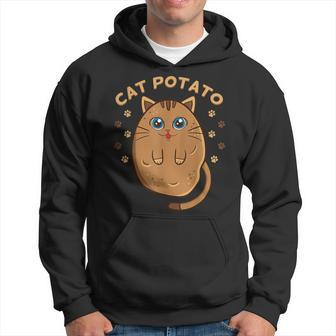 Cat Potato Spud Keto Vegan Lover Root Vegetable Tater Hoodie - Monsterry UK
