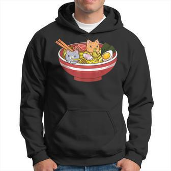 Cat Ramen Noodle Bowl Anime Kawaii Neko Hoodie - Thegiftio UK