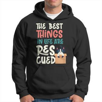 Cat Rescue The Best Things In Life Are Rescued Hoodie - Monsterry CA