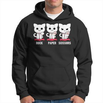 Cat Rock Paper Scissors Cute Cat Paws Cat Kitty Lover Hoodie - Monsterry
