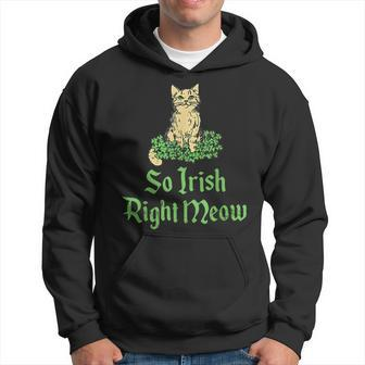 Cat So Irish Right Meow St Patrick’S Day Hoodie - Thegiftio UK