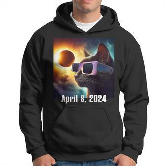 Cat Wearing Solar Glasses Eclipse Colorful Pop Culture Hoodie - Monsterry AU