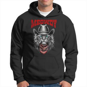 Cat Western Meowdy Country Music Cat Cowboy Hat Men Hoodie - Thegiftio UK