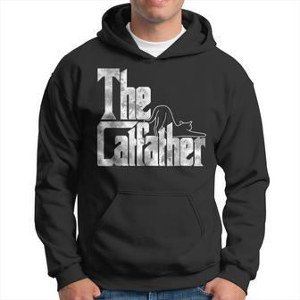 The Catfather Black Cat Father Mafia Whiskers Male Daddy Hoodie - Monsterry