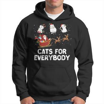 Cats For Everybody Festive Christmas Santa Xmas Ugly Hoodie - Thegiftio UK